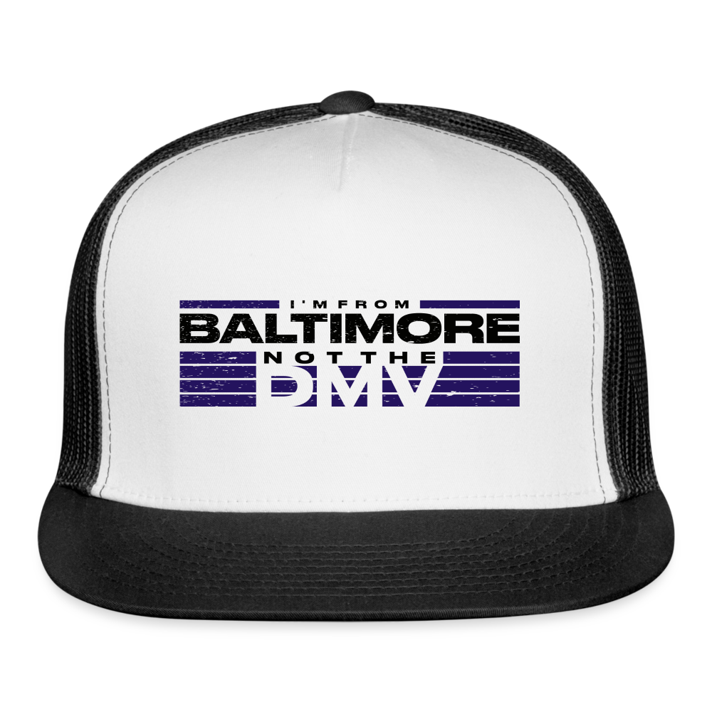 Purple Trucker Hat - white/black