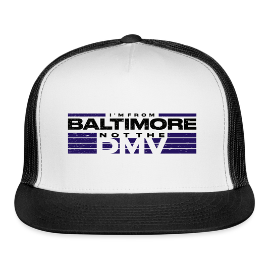 Purple Trucker Hat - white/black