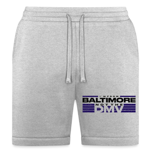 Unisex Jogger Short- Purple - heather gray