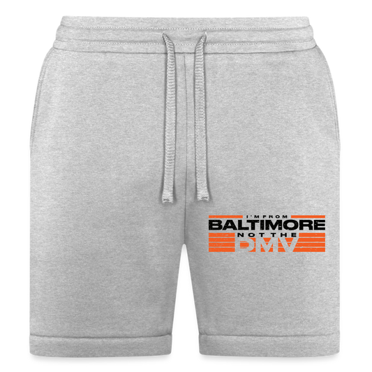 Unisex Jogger Short- Orange - heather gray